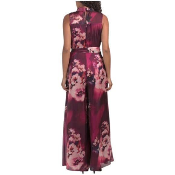 JULIA JORDAN Sleeveless Floral Print Organza Jumpsuit - Picture 2 of 2